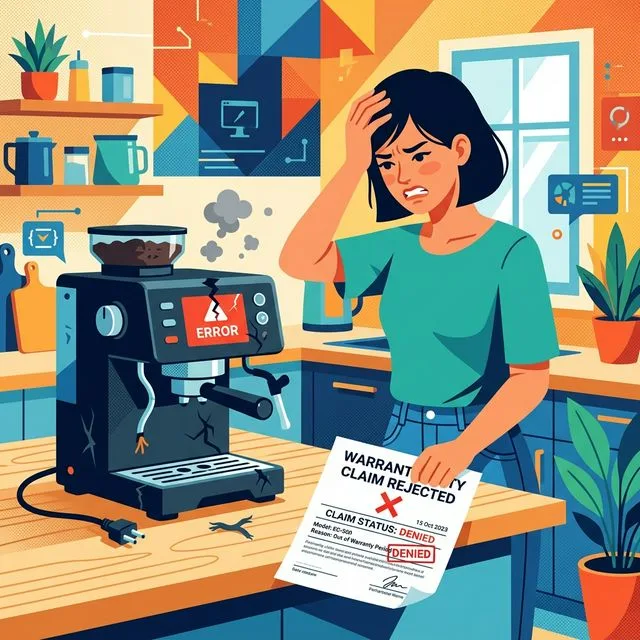 Warranty claim mistakes and rejected claim illustration