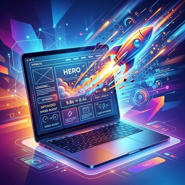 Website speed optimization rocket launching