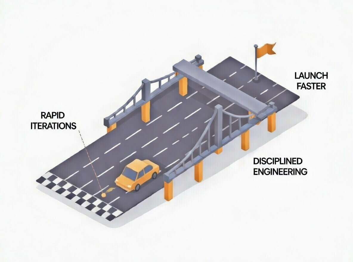 Structured engineering workflow balancing speed and reliability