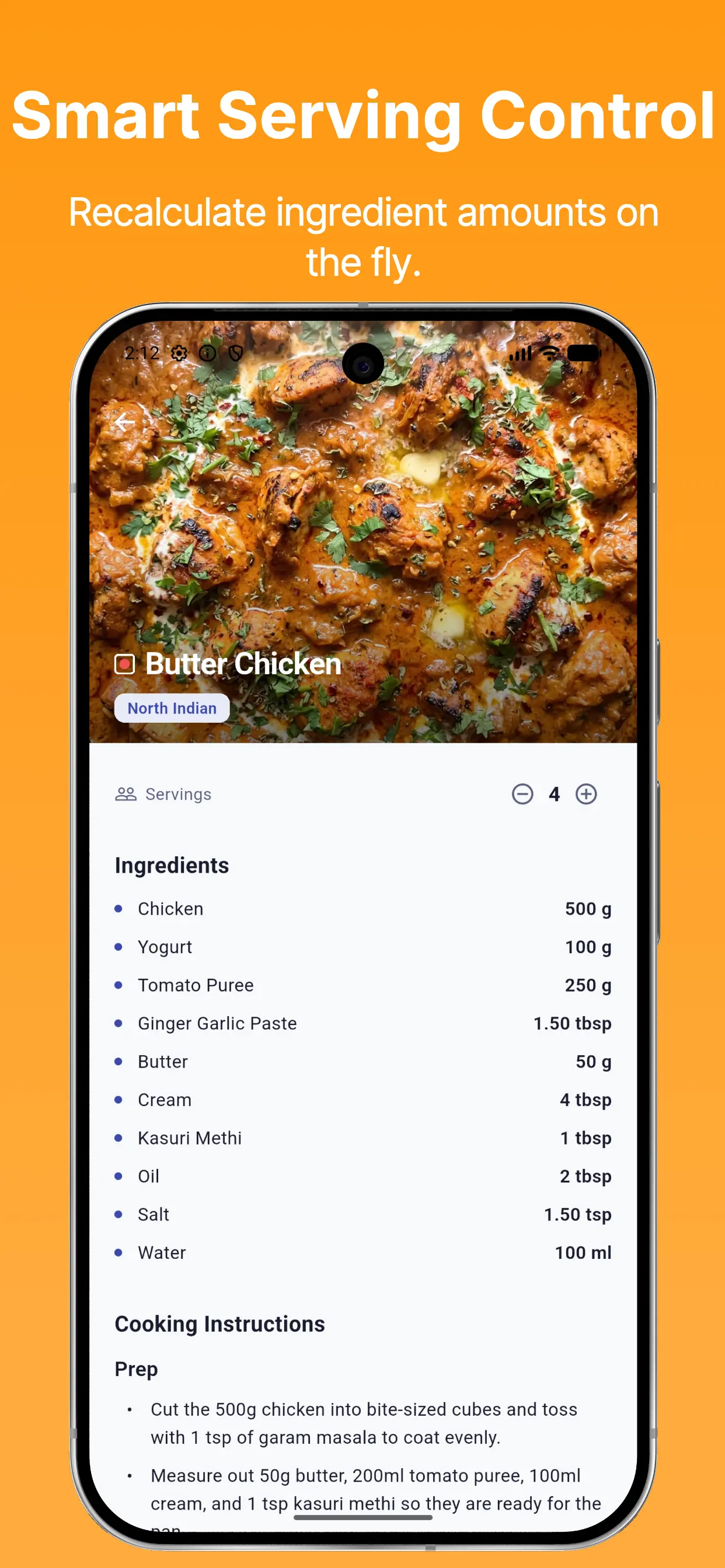Cook Planner automatically generated shopping list sorted by category